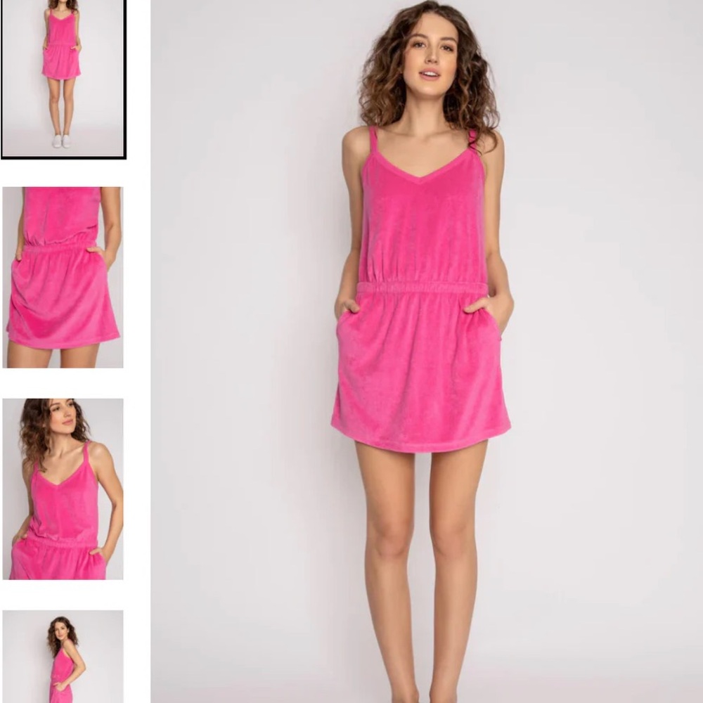PJ SALVAGE FARMERS MARKET DRESS - FUCHSIA